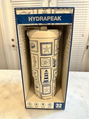 Hydrapeak Nomad 32oz Cream Blue Coastal Limited Edition Stainless Steel Tumbler